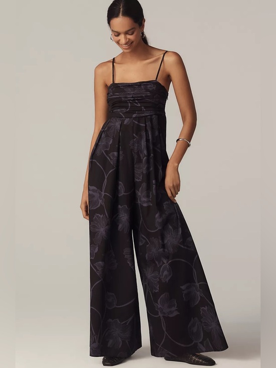 Hutch Pants - Hutch Floral Sleeveless Wide Leg Jumpsuit